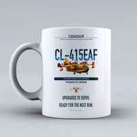 Thumbnail for Canadair CL-415EAF design on white ceramic mug, double-side print
