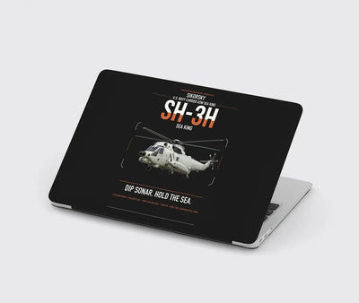 Sikorsky SH-3H Sea King design on black MacBook case