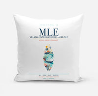 Thumbnail for Velana International Airport Malé (MLE) design on white pillow