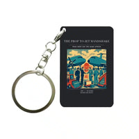 Thumbnail for VINTAGE G4385 - The Prop To Jet Handshake - Designed Key Chain design on black