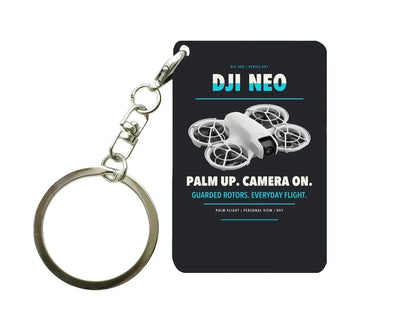 DJI Neo Key Chain design on black key chain
