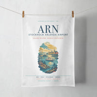 Thumbnail for Stockholm Arlanda Airport (ARN) design on white towel