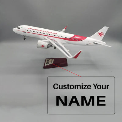 Side view of Algeria Boeing 737-800 (Special Edition 47CM) Airplane Model aviation LED model airplane in diecast metal with L.