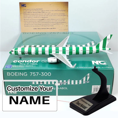 Side view of Condor Airlines Boeing 757-300 D-ABOL Airplane Model (1:400 Scale) aviation 16-18cm scale model aircraft in diec.