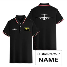 Double-Side Printing — Ilyushin IL-76 Silhouette Stylish Polo T-Shirts