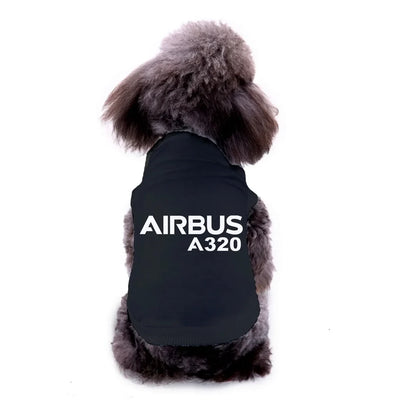 Pet vest with Airbus A320 & Text Dog Pet aviation design, quilted insulated panel.