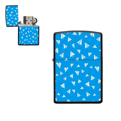 Paper Airplanes (Blue) aviation metal lighter in premium metal alloy.