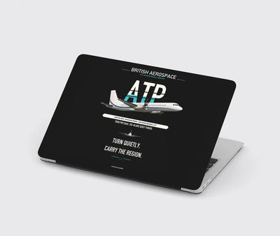 British Aerospace ATP design on black MacBook case