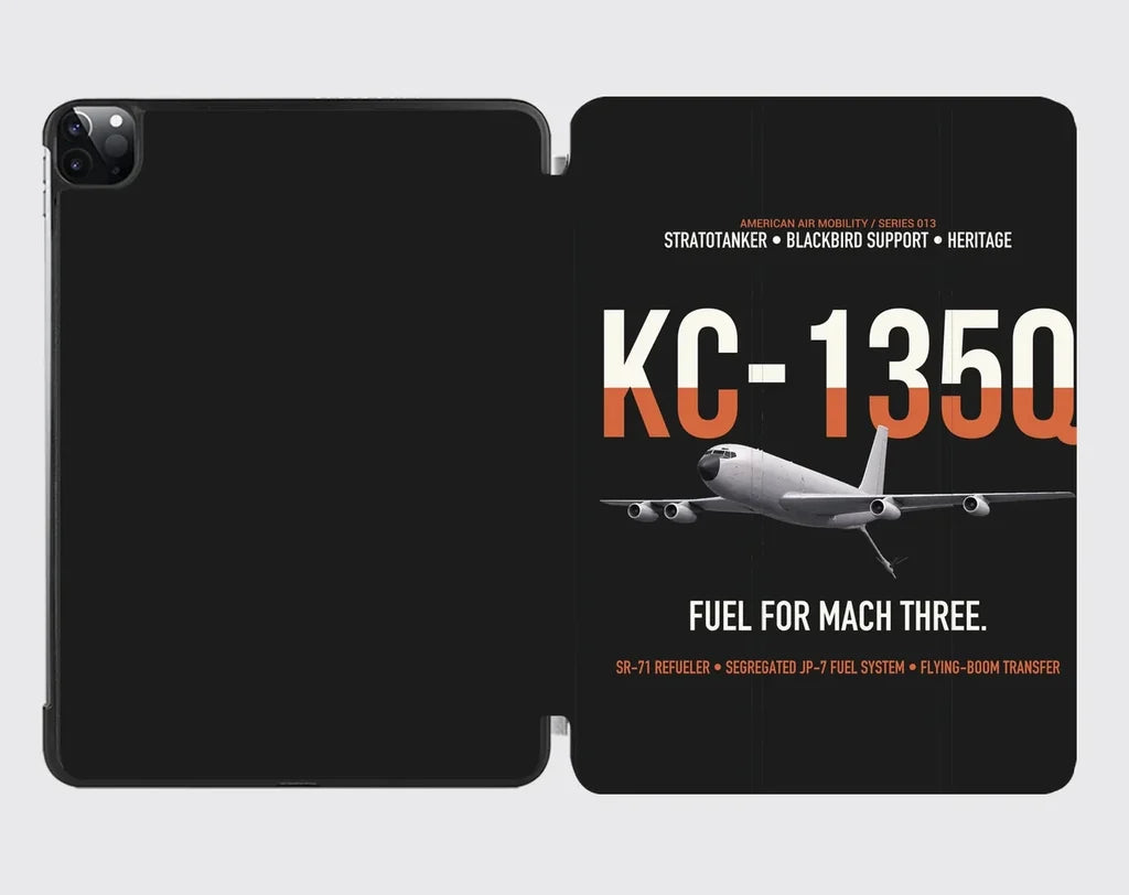 KC-135Q Blackbird Tanker design on black ipad tablet case