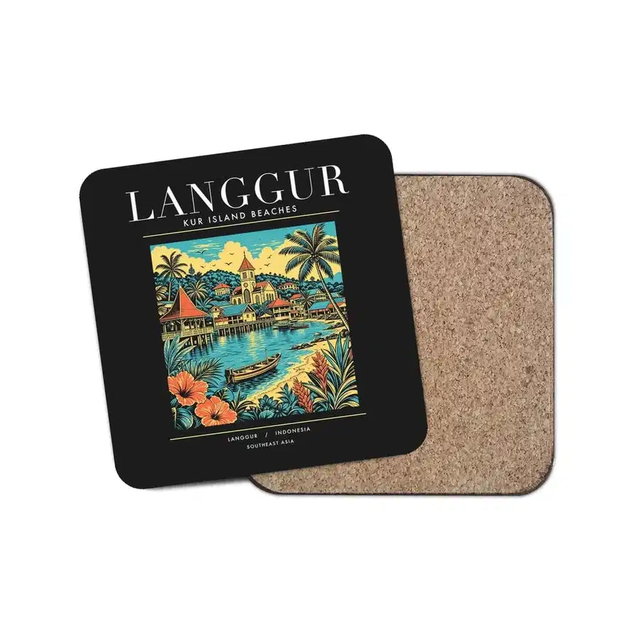 LANGGUR - Poster - Coaster - Black