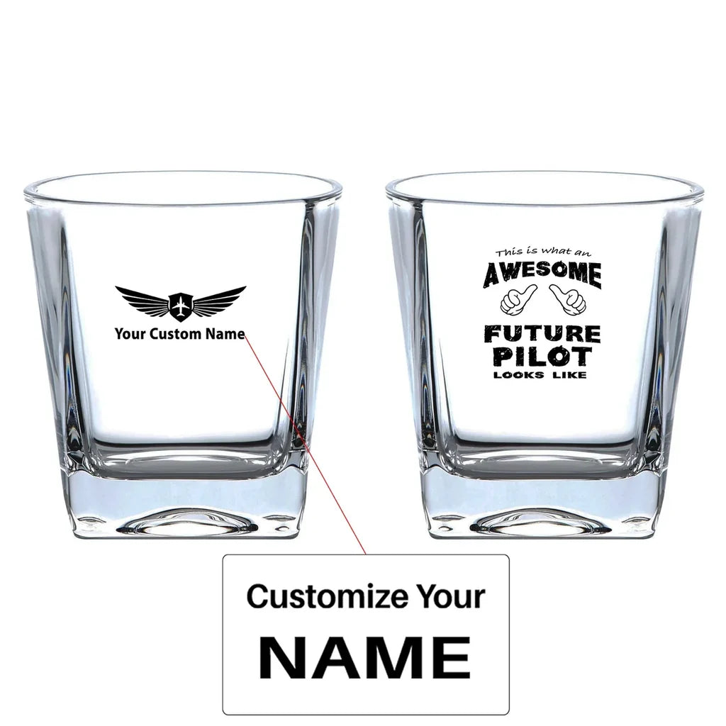 Future aviation design on whiskey glass, crystal-clear premium glassware.