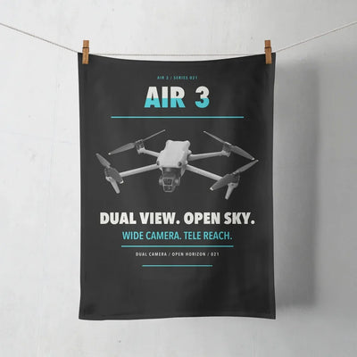 DJI Air 3 design on black towel