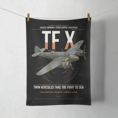 Bristol Beaufighter TF X design on black towel