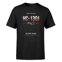 Thumbnail for HC-130J COMBAT KING II design on black double-side t-shirt, single-side print