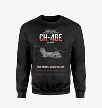 Thumbnail for Boeing Vertol CH-46E Sea Knight design on black sweatshirt