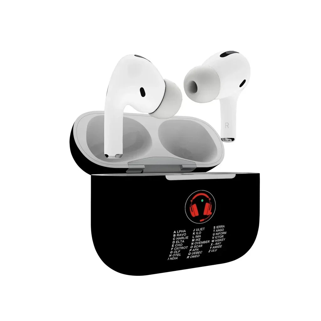 Aviation Alphabet 3 AirPods Pro plastic case - Black