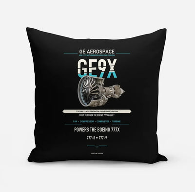 GE9X design on black pillow