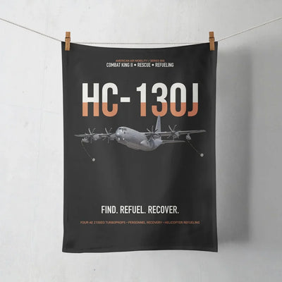 HC-130J COMBAT KING II design on black towel