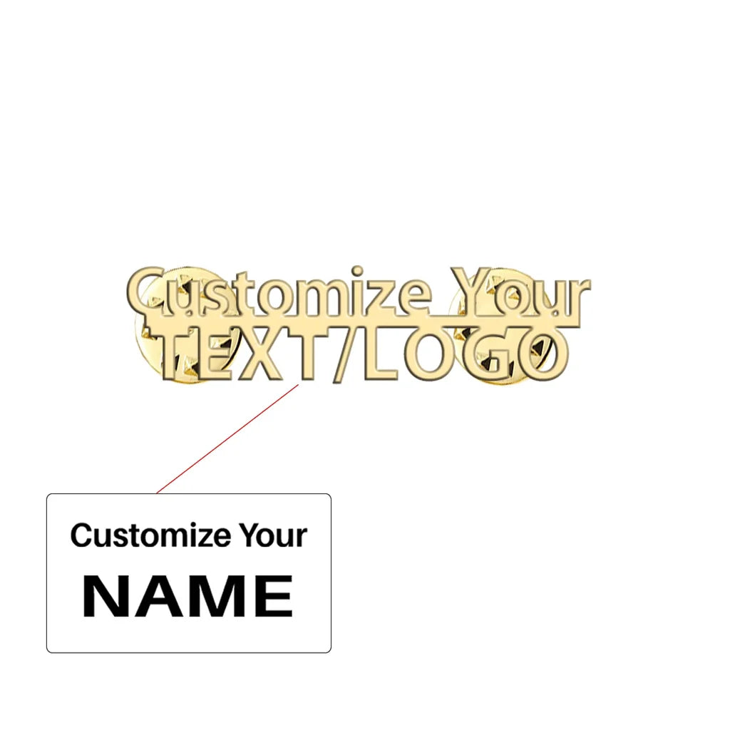 Custom Design Image Logo aviation hollow pin in polished alloy.
