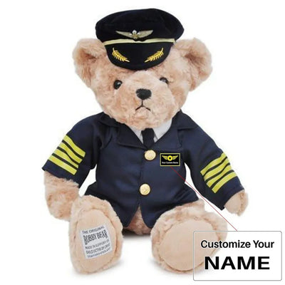 Captain Pilot & Cabin Crew Teddy Bear & Dolls aviation themed pilot essential, premium aviation-grade build.