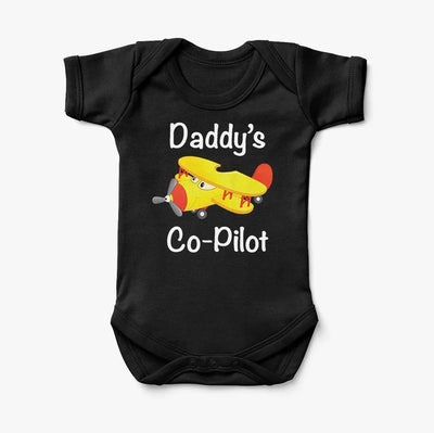 Daddy's Co-Pilot (Propeller2) aviation print on kids gentle cotton bodysuit.