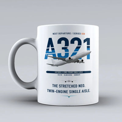 A321neo Mug design on white airbus