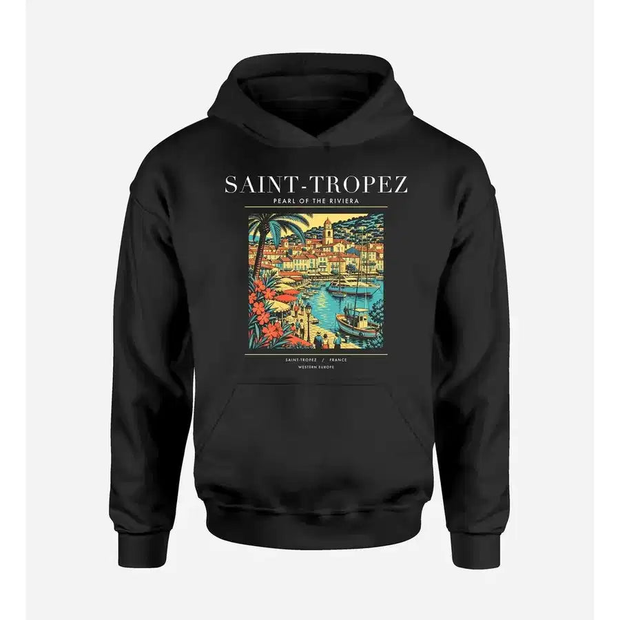 SAINT-TROPEZ - Poster - Premium Hoodie - Black