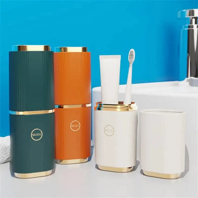 Multifunctional Plastic Toothbrush Storage Case For Outdoor Travel Household Storage Cup aviation traveller accessory in prem.