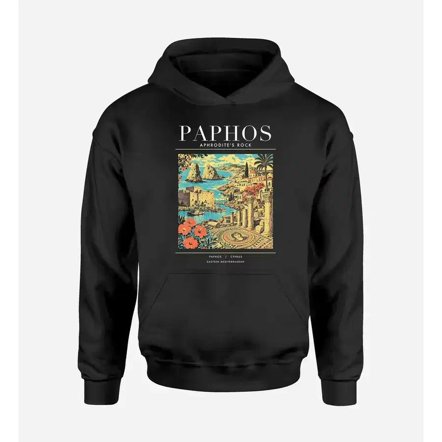 PAPHOS - Poster - Premium Hoodie - Black