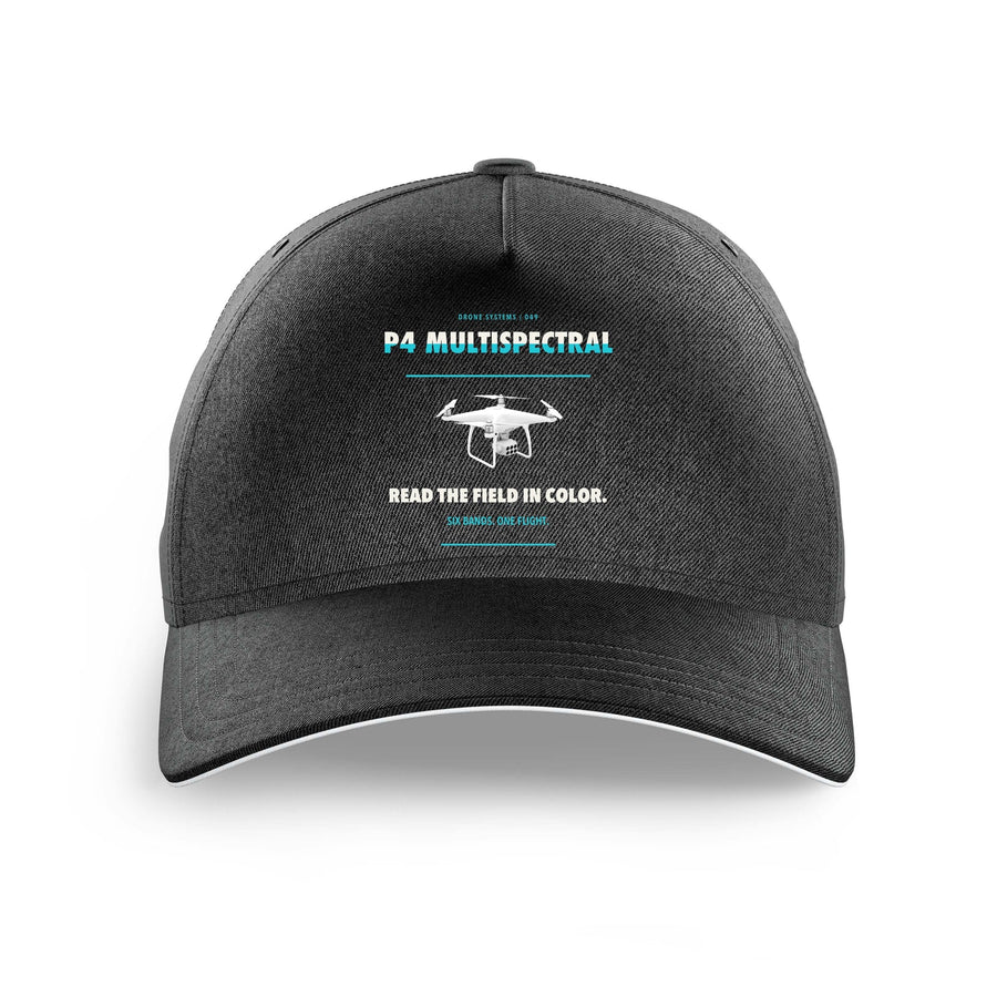 DJI P4 Multispectral design on black printed hat