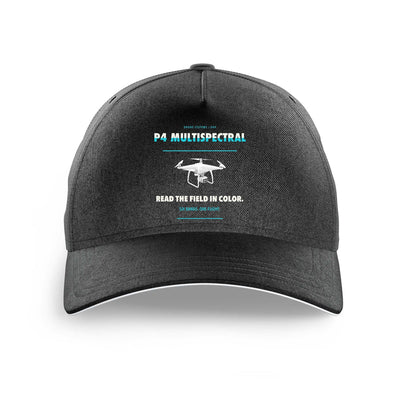 DJI P4 Multispectral design on black printed hat