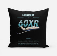 Thumbnail for Bombardier Learjet 60XR design on black pillow