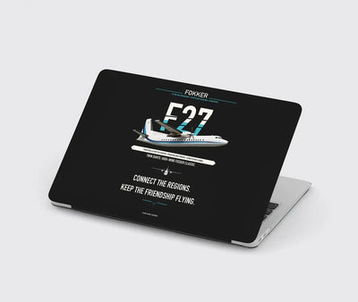 Fokker F27 Mark 500 Friendship design on black MacBook case