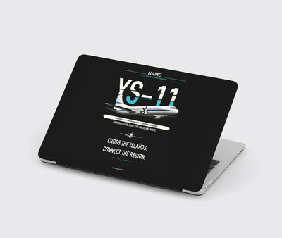 NAMC YS-11A design on black MacBook case