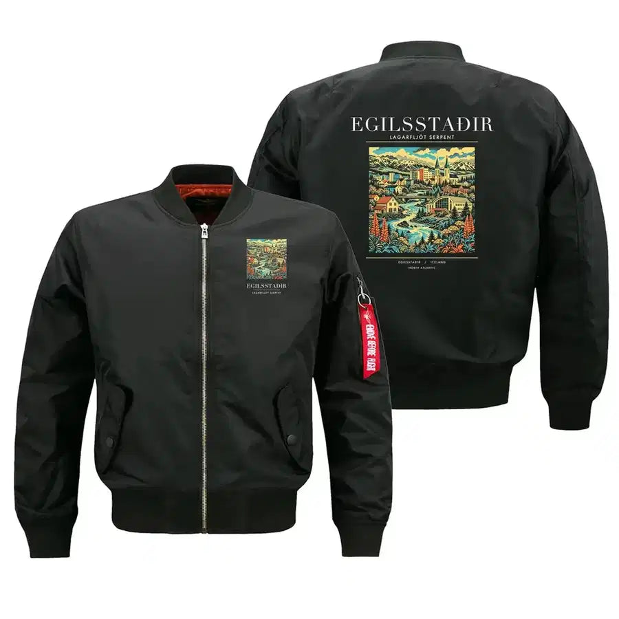 EGILSSTAÐIR - Poster - Bomber Jacket - Black