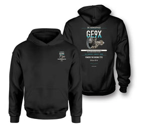 Double-Side Printing — GE GE9X Engine Double-Side Hoodie