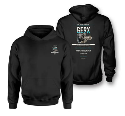 GE9X design on black hoodie