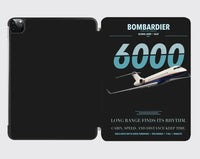 Thumbnail for Bombardier Global 6000 design on black ipad tablet case