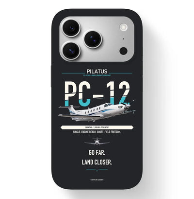 PC-12 PRO Case design on black iphone case