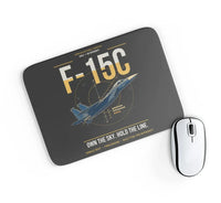 Thumbnail for F-15C Eagle design on black rectangle mouse pad