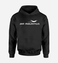 Thumbnail for Air Mauritius Airlines logo printed on black hoodie