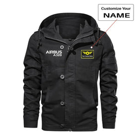 Airbus A320 & Text Cotton Jackets
