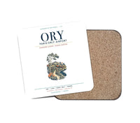 Thumbnail for Paris-Orly Airport (ORY) design on white 1 piece coaster