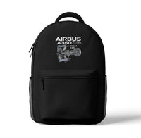Thumbnail for Airbus A350 & Trent Wxb Engine aviation design backpack, durable polyester construction.