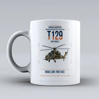 Thumbnail for Turkish Aerospace T129 ATAK Phase 2 design on white ceramic mug, double-side print