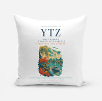 Thumbnail for Billy Bishop Toronto City Airport (YTZ) design on white pillow