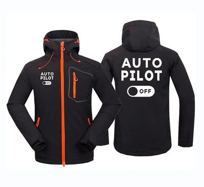 Auto Pilot Off aviation design printed on warm polar fleece polar fleece jacket.