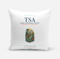 Thumbnail for Taipei Songshan Airport (TSA) design on white pillow