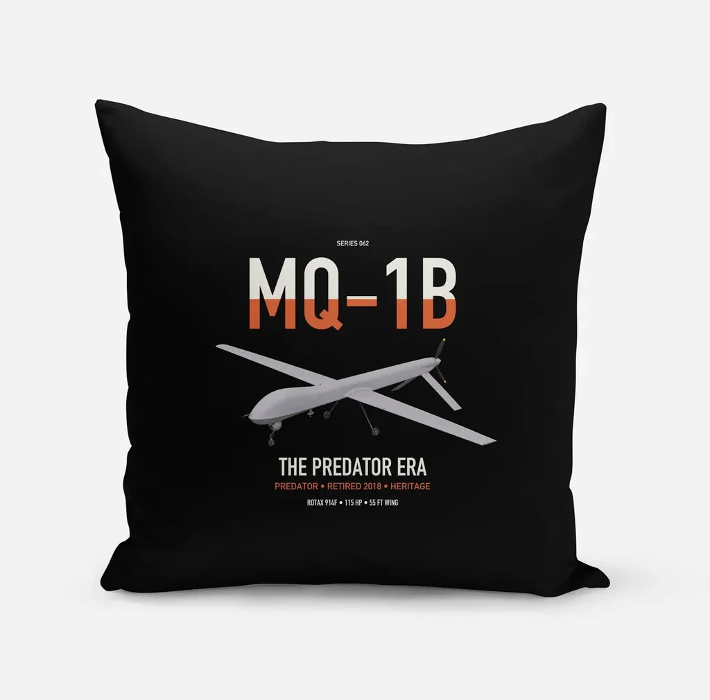 MQ-1B Predator design on black pillow