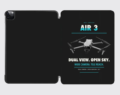 DJI Air 3 design on black ipad tablet case